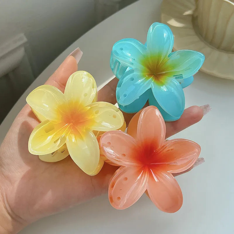 Colorful plumeria three combinations clip