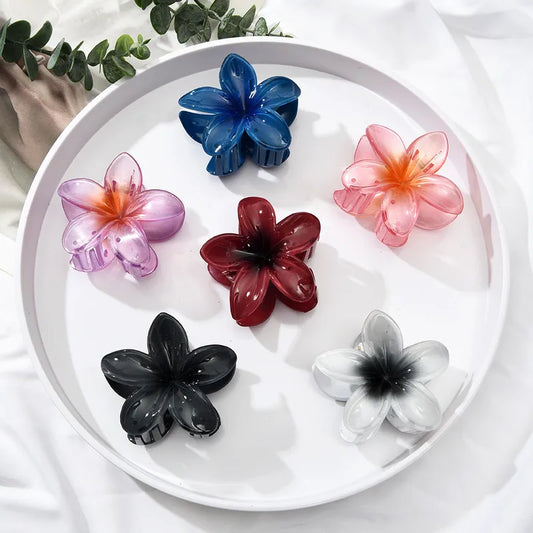 Colorful plumeria three combinations clip