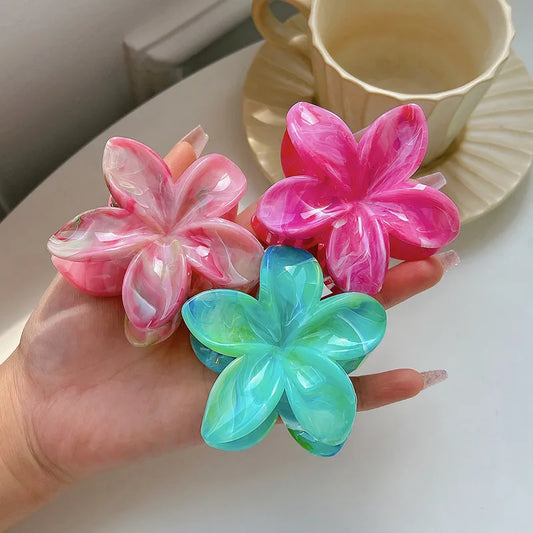 Colorful plumeria three combinations clip
