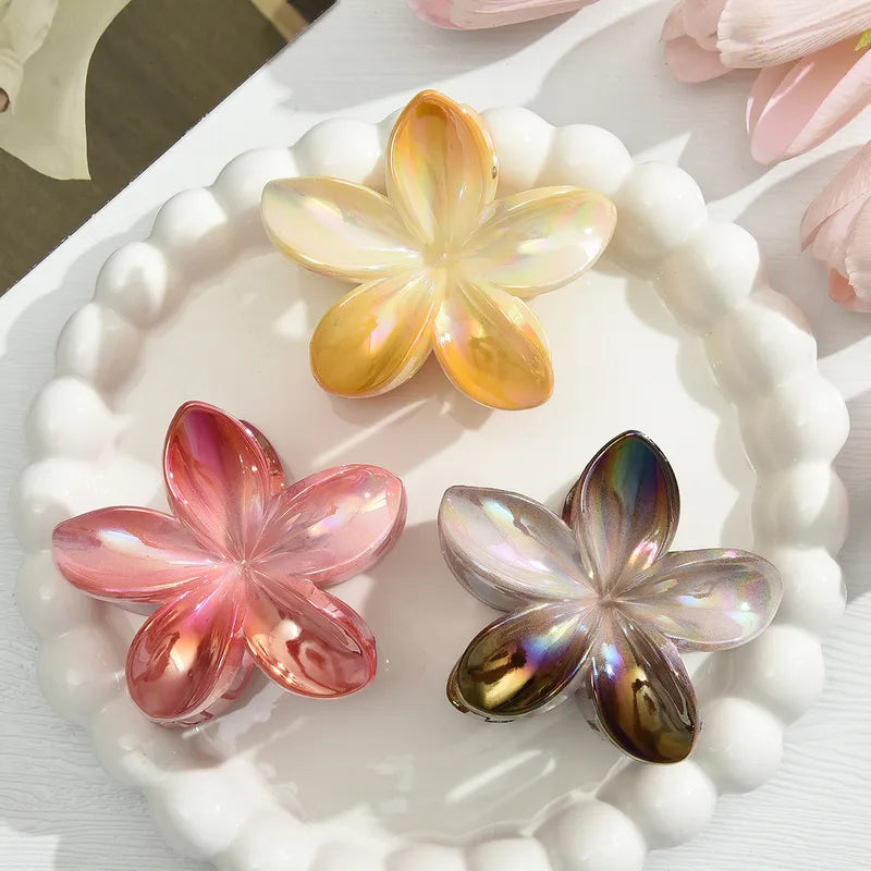 Colorful plumeria three combinations clip