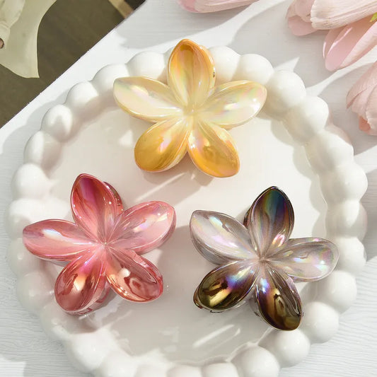 Colorful plumeria three combinations clip