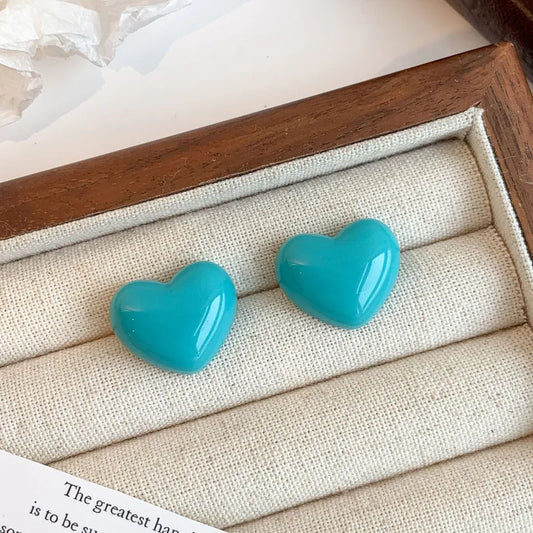 Love Ear Studs - Blue
