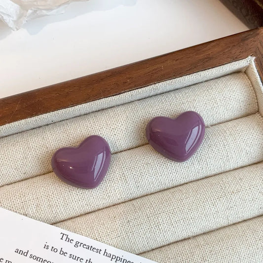 Love Ear Studs - Purple