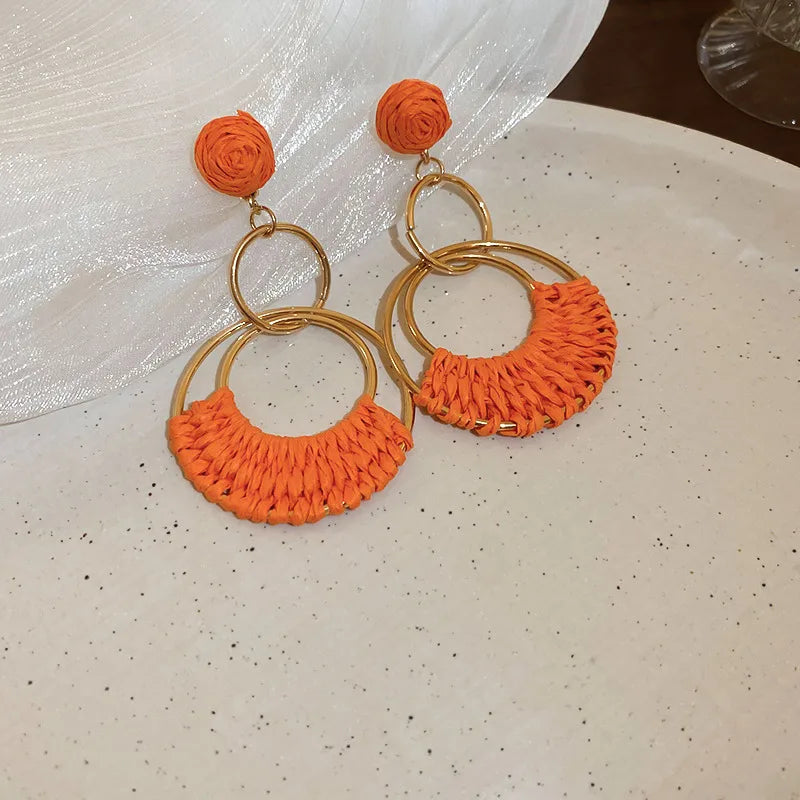 Sunset Weave Hoops