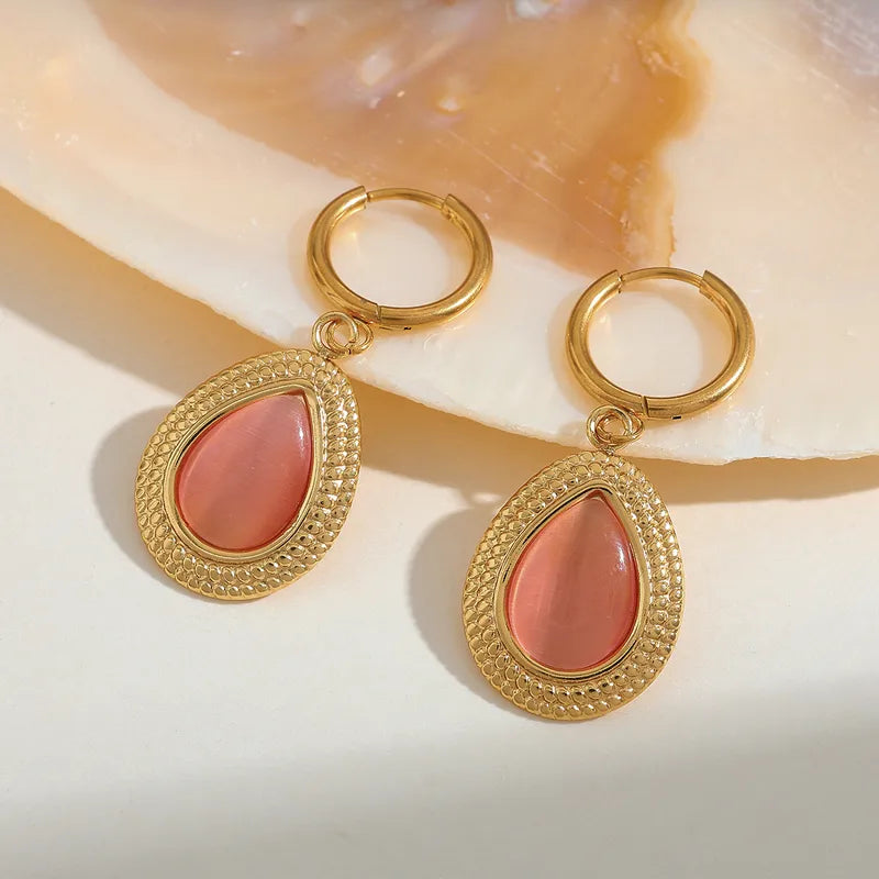 Gold Plated Waterdrop Necklace & Earrings Set