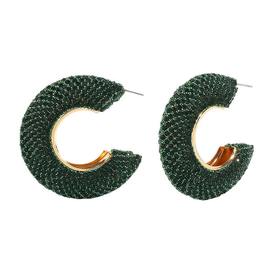 C-Shaped Studs - Green