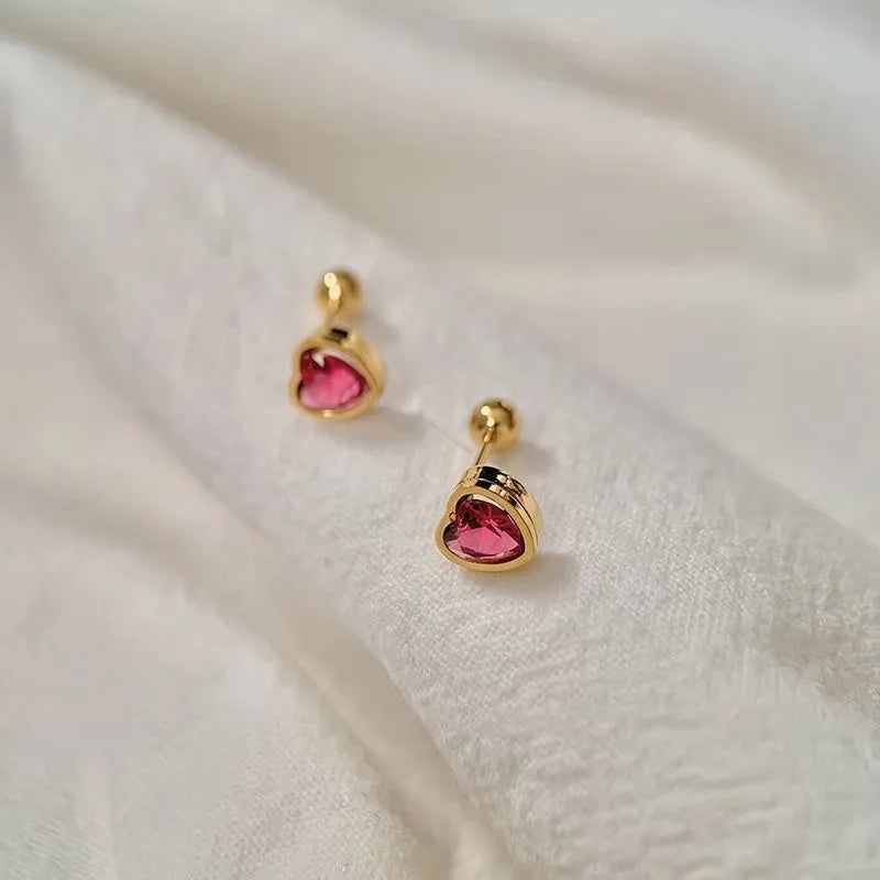 Pink Gold Plated Stud