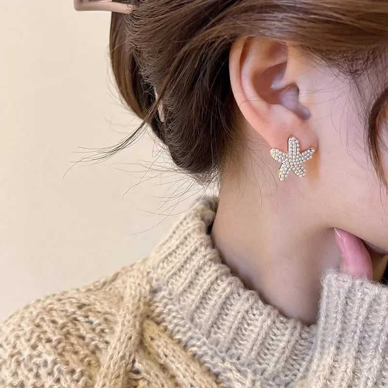 Pearl Starfish Earring