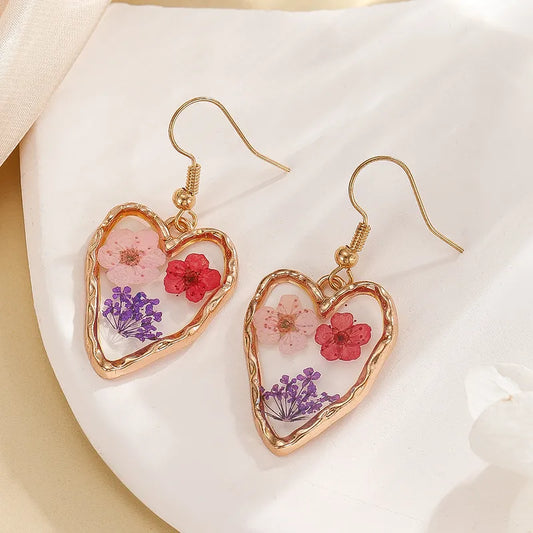 Bloom Heart Resin Earring