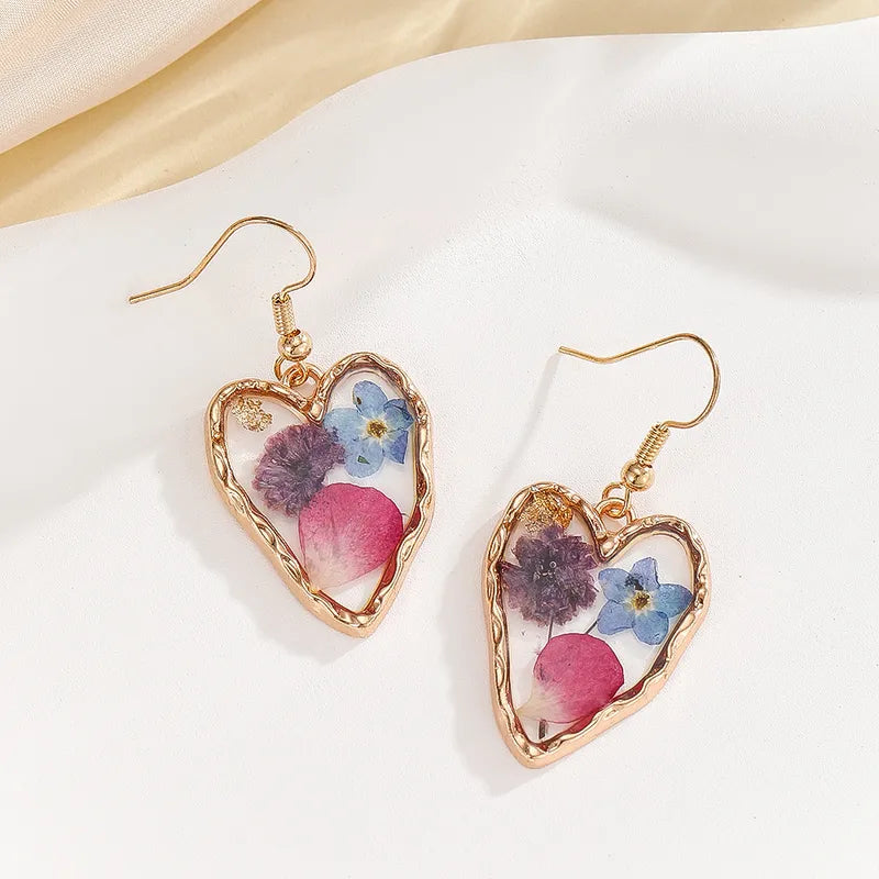 Twilight Garden Hearts Resin Earring