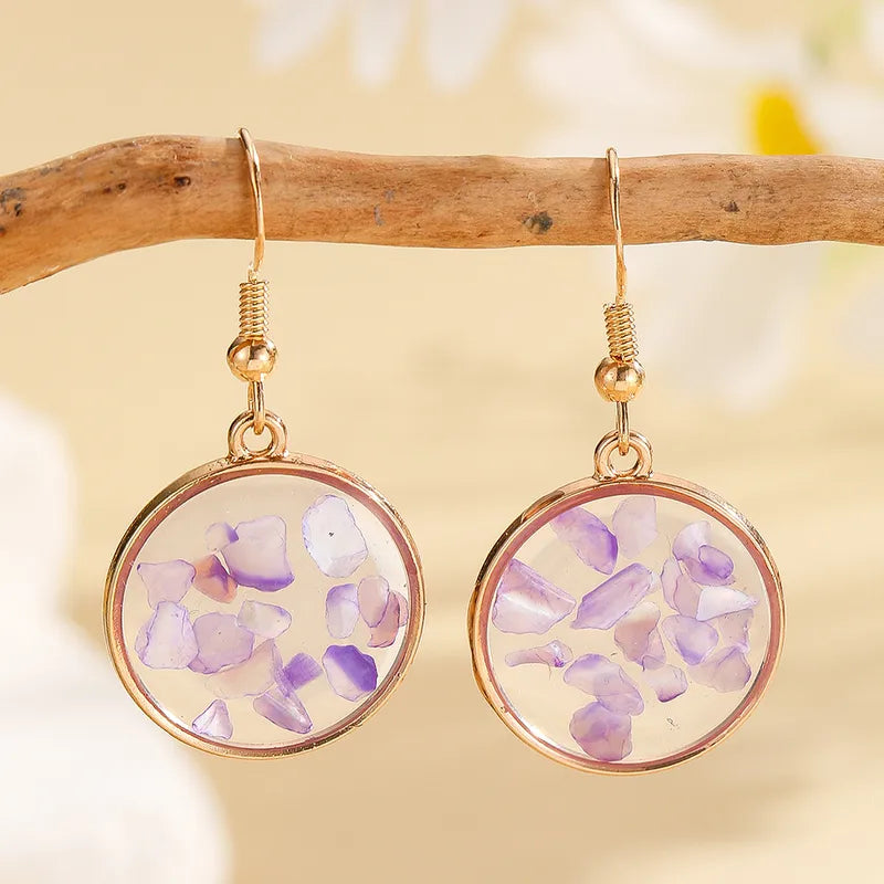 Aqua Resin Earring - Purple