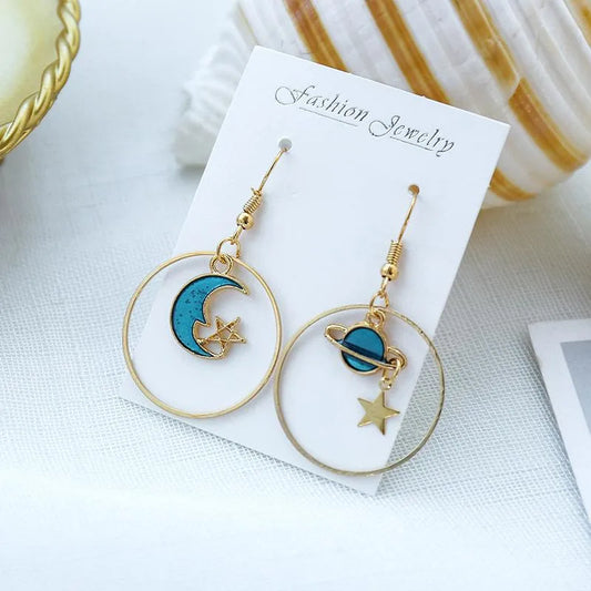 Saturn Moon Ear Hook