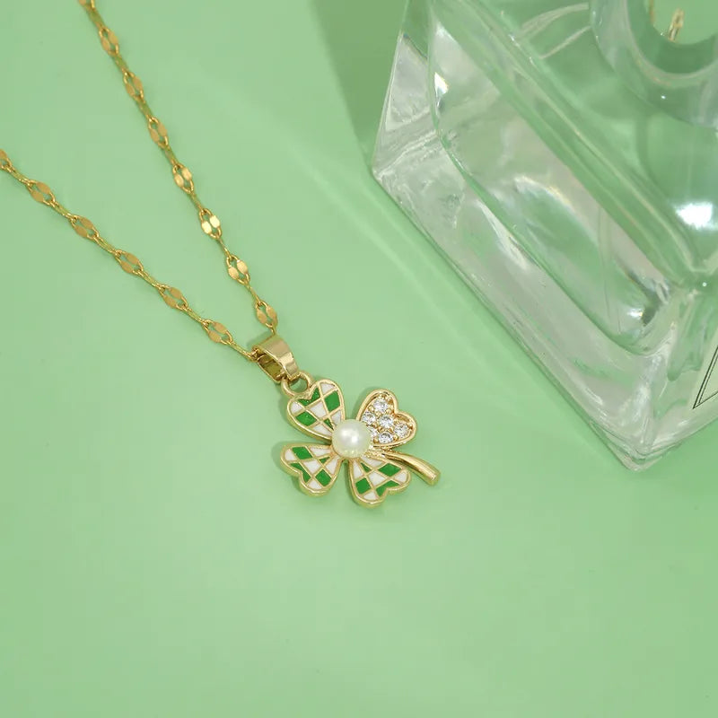 Four Leaf Clover Gold Plated Pendant