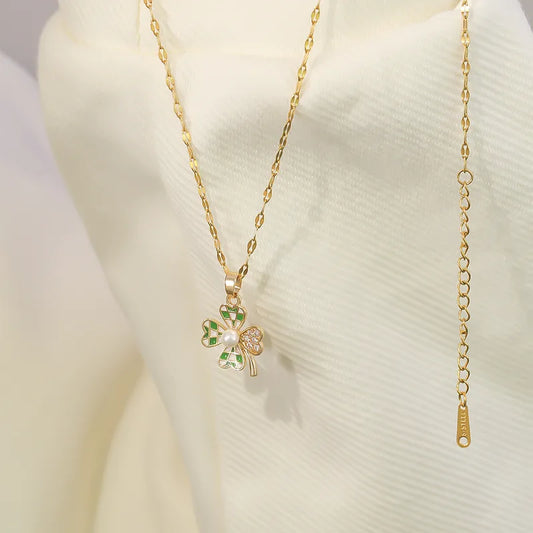 Four Leaf Clover Gold Plated Pendant