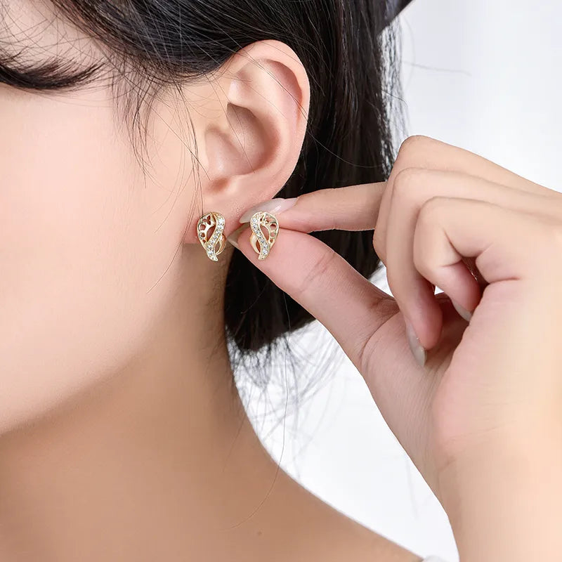 Serena Crystal Studs - Gold Plated