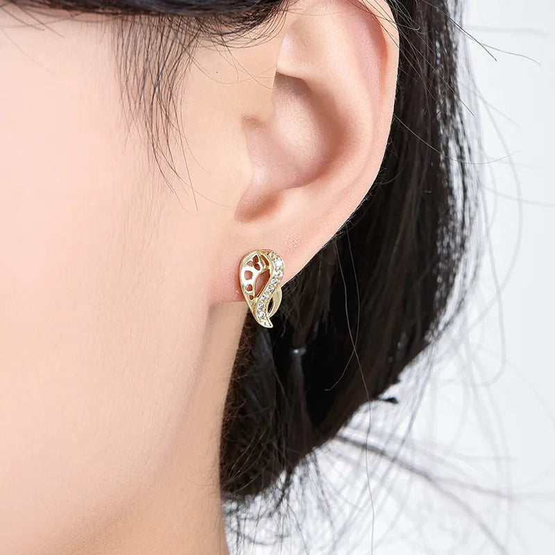 Serena Crystal Studs - Gold Plated