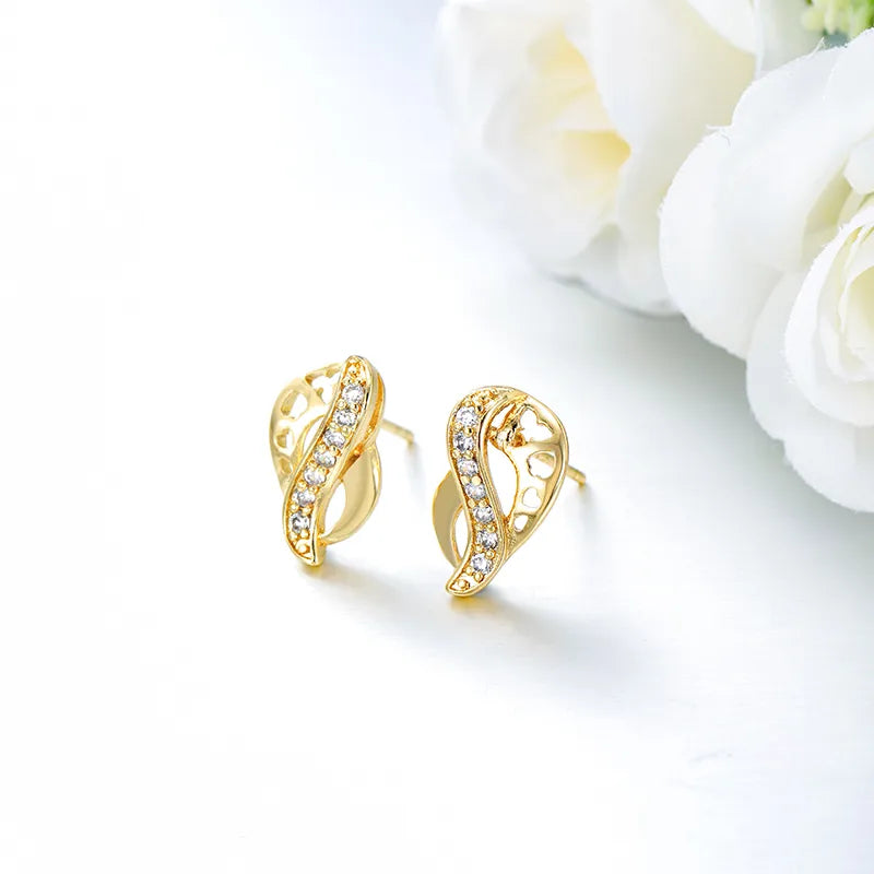 Serena Crystal Studs - Gold Plated