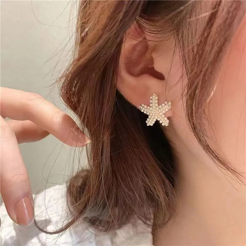Pearl Starfish Earring