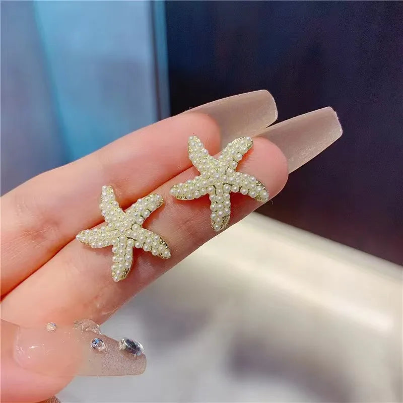 Pearl Starfish Earring