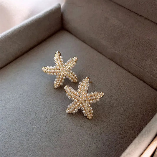 Pearl Starfish Earring