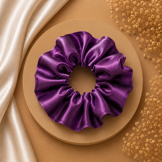 Mystic Plum Satin Scrunchie (one piece)