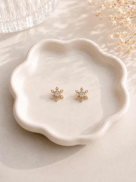 Crystal Snowflake Studs