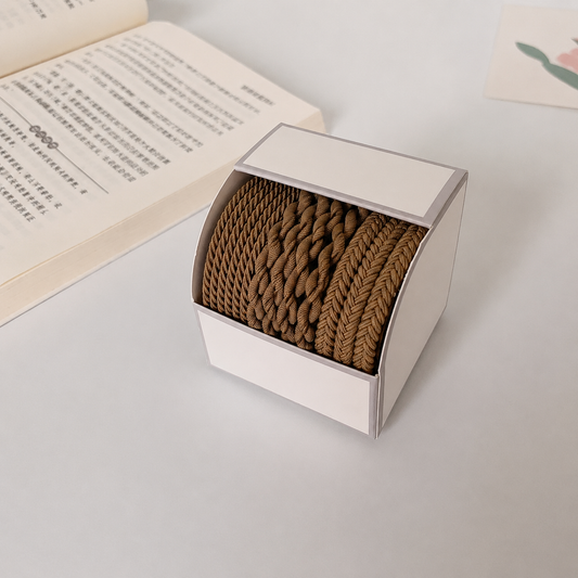Korean Style Knot Hair Tie - Coffee Color (10 Pieces)