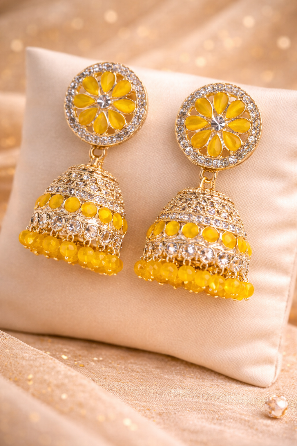 Yellow Bloom Jhumka