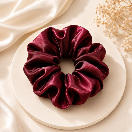 Crimson Muse Satin Scrunchie (one piece)