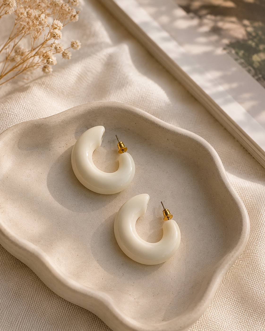 Minimalist White Hoops