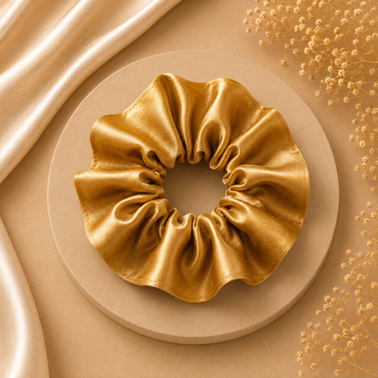 Butterscotch Satin Scrunchie (one piece)