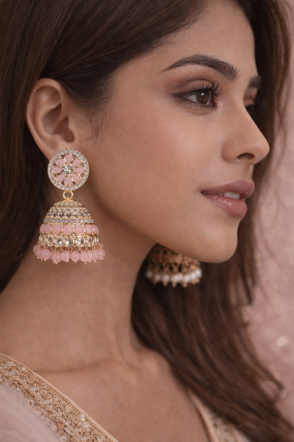 Blush Petal Jhumka