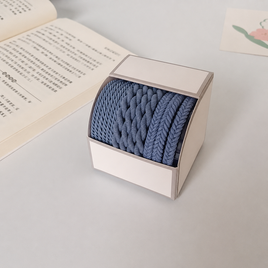 Korean Style Knot Hair Tie - Blue (10 Pieces)