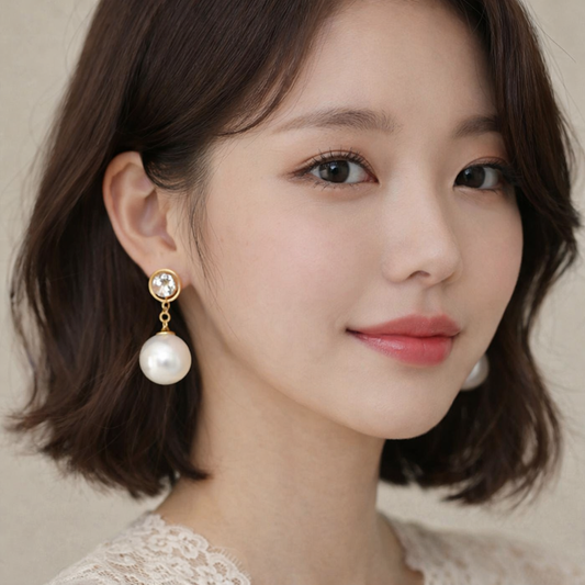 Seoul Pearl Gold Plated Drop Earring