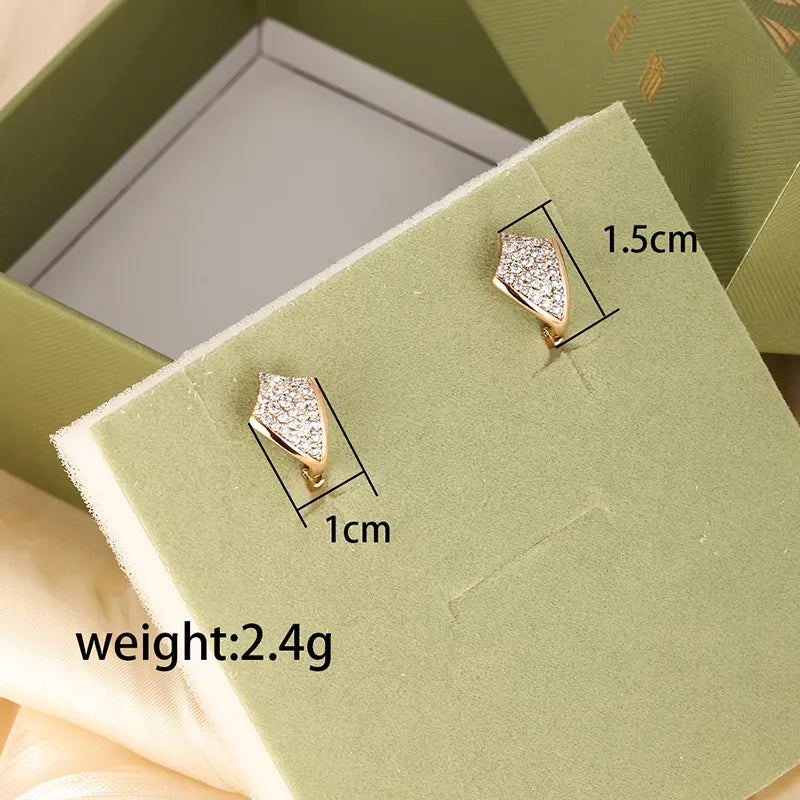 Radiant Crest Gold-Plated Studs