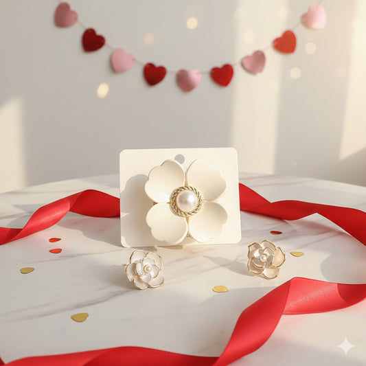 White Blossom Valentine Combo